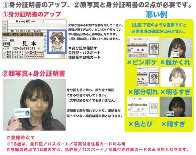 ／畔証明書のアップ、顔写真と身分証明書の2点が必要です。